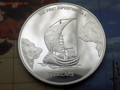 Либерия 10 долларов 1999 Парусник экспедиция RA буклет - Буклет (2).JPG