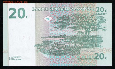 КОНГО 20 САНТИМ 1997 UNC - 20 001