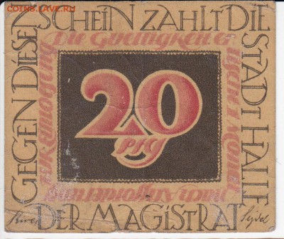 Нотгельд-Халле 20 пфеннигов 1921 г. до 23.01 в 22.00 - IMG_20190117_0013