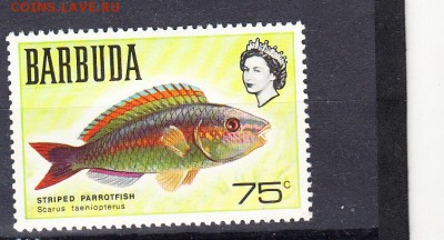 Барбуда 1968 рыбы 1м 75ц - 347