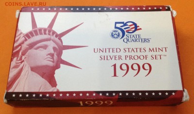 США. Годовой набор 1999 г. Silver proof set. до 24.01.19г - FullSizeRender (6)