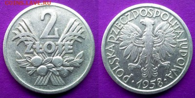 Польша - 2 злотых 1958 года до 24.01 - польша 2 злотых 1958 года
