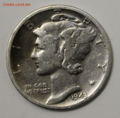 С РУБ. USA ONE DIME 1943г. МЕРКУРИ  до 24.01 в 22-00 - IMG_6173.JPG