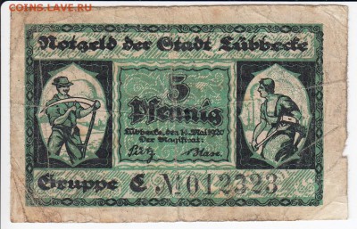 Нотгельд-Люббекке 5 пфеннигов 1920 г. до 24.01 в 22.00 - IMG_20190118_0001