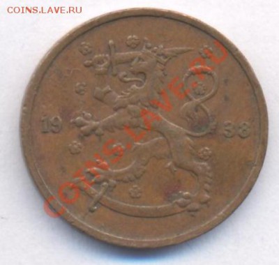 Финляндия 5 пенни 1938 г.До 5.06.11 г. 20-00 МСК. - Финляндия 5.1