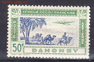 Колонии Даномея 1942г 1м 50фр - 469