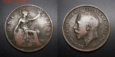 МОНЕТЫ МИРА 01-19 - Великобритания – 1 пенни (1919) «Георг V»