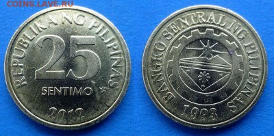 Филиппины - 25 сентимо 2012 года до 26.01 - филиппины 25 сентимо 2012 года