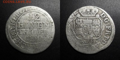 МОНЕТЫ МИРА 01-19 - Германия (Саксония-Альбертина) – 1-12 талера (1750 FWoF) (биллон)