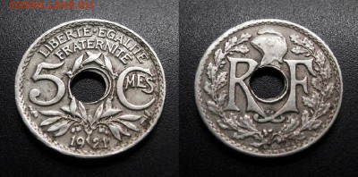 МОНЕТЫ МИРА 01-19 - Франция – 5 сантимов (1921)