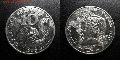 МОНЕТЫ МИРА 01-19 - Франция - 10 франков (1986) «Мадам Республика» №6