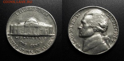 МОНЕТЫ МИРА 01-19 - США – 5 центов (1964) №1