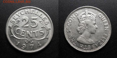 МОНЕТЫ МИРА 01-19 - Брит. Сейшелы – 25 центов (1974)