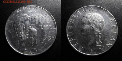МОНЕТЫ МИРА 01-19 - Италия – 100 лир (1979) «ФАО; корова с телёнком» №1