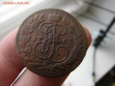 2 копейки 1763 ММ. Перечекан с "барабанов". До 24.01.2019 - 3 - копия.JPG