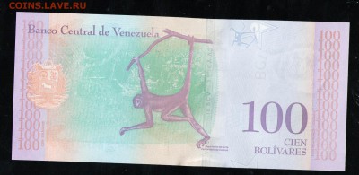 ВЕНЕСУЭЛА 100 БОЛИВАР 2018 UNC - 26 001