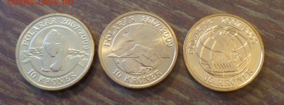 ДАНИЯ - 10 крон АРКТИКА набор 3 шт. до 27.01, 22.00 - Дания Арктика набор_1
