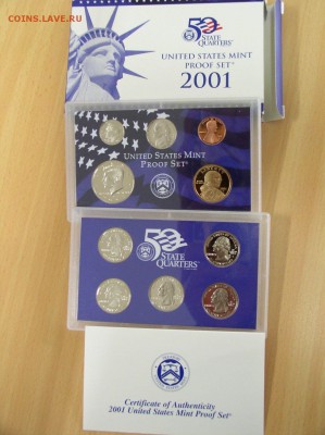 США Набор 2001 + набор квотеров - c1