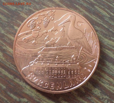 АВСТРИЯ - 10 евро БУРГЕНЛАНД до 27.01, 22.00 - Австрия 10 е медь Бургенланд (Две цапли)_2