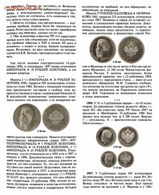 Публикации, посвящённые золотым монетам Николая II - Рзаев 5