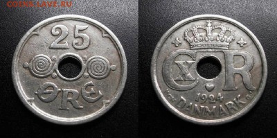 МОНЕТЫ МИРА 01-19 - Дания – 25 эре (1924)