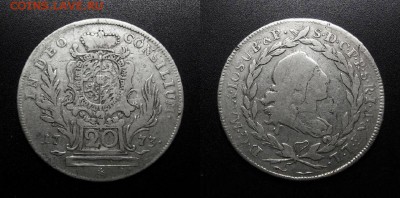 МОНЕТЫ МИРА 01-19 - Германия (Бавария) – 20 крейцеров (1773) (Ag)