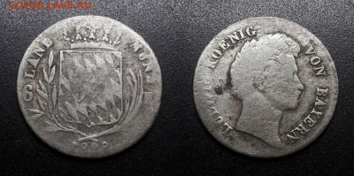 МОНЕТЫ МИРА 01-19 - Германия (Бавария) – 6 крейцеров (1828) «Людвиг I» (Ag)