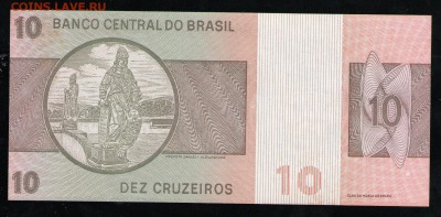 БРАЗИЛИЯ 10 КРУЗЕЙРО 1970-80 UNC - 22 001