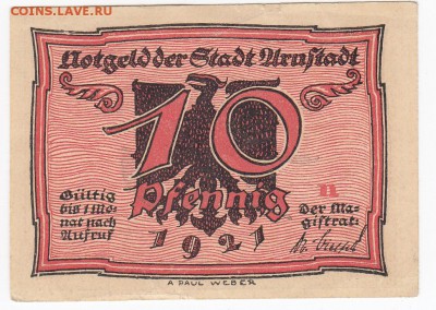 Нотгельд-Арнштадт 10 пфеннигов 1921 г. до 28.01 в 22.00 - IMG_20190122_0004