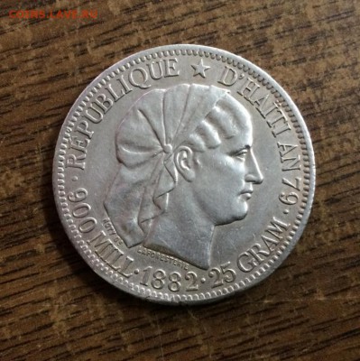 редкая! Гаити 1 гурд 1882 Серебро XF Крона Шайба редкость - r_redkaja_gaiti_1_gurd_1882_serebro_xf_krona_shajba_redkost (3)