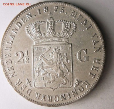 2 1873 Виллем III XF Серебро Кро - niderladny_2_5_guldena_2_1_2_1873_villem_iii_xf_serebro_krona_shajba