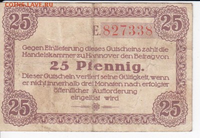 Нотгельд-Ганновер 25 пфеннигов 1919 г. до 29.01 в 22.00 - IMG_20190123_0005
