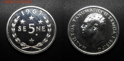 МОНЕТЫ МИРА 01-19 - Самоа – 5 сене (1967) медь-ник. (proof)