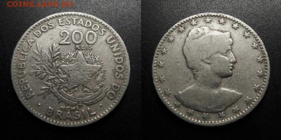 МОНЕТЫ МИРА 01-19 - Бразилия – 200 рейс (1901) №1