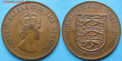 12 шиллинга 1964 до 30-01-19 в 22:00 - 6 20 Джерси пенни 1964   234-1