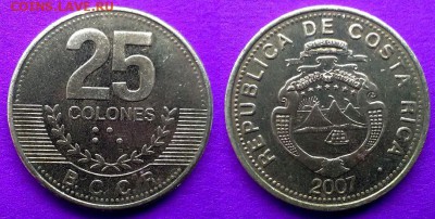 Коста-Рика - 25 колонов 2007 года до 29.01 - коста-рика 25 колонов 2007 года