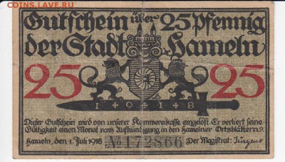 Нотгельд-Хамельн 25 пфеннигов 1918 г. до 31.01 в 22.00 - IMG_20190125_0005