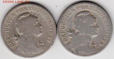 Португалия 1 эскудо 1927, 1928 г. до 24.00 31.01.19 г. - 004