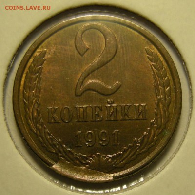 2 копейки 1991 л (скол на реверсе) - до 29.01.19. - DSCN2943.JPG