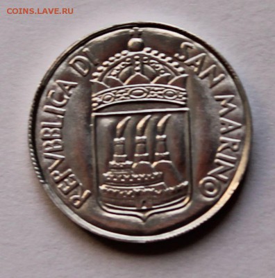 Сан Марино 1 лира 1973, тираж - 290 697 - 7