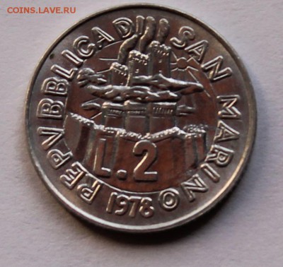 Сан Марино 2 лиры 1978, тираж - 130 000 - 7