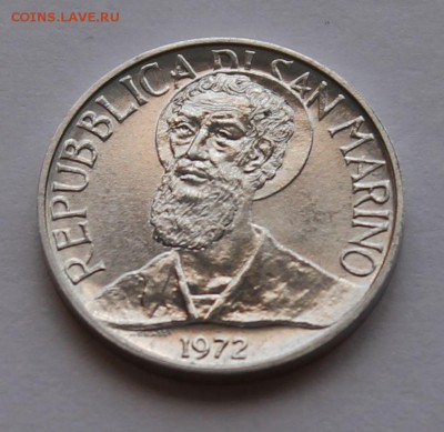 Сан Марино 5 лир 1972, тираж - 290 697 - 8