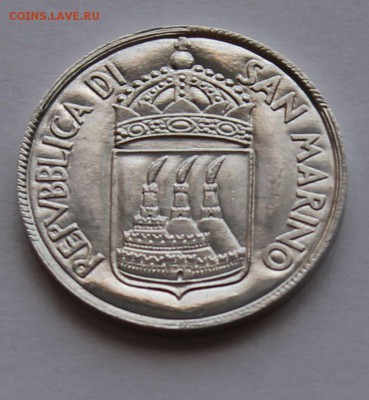 Сан Марино 5 лир 1973, тираж - 290 697 - 8