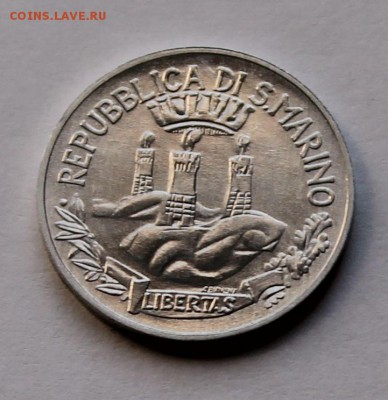 Сан Марино 5 лир 1982, тираж - 130 000 - 8