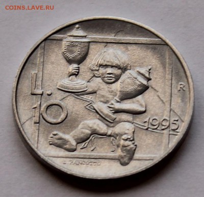 Сан-Марино 10 лир 1995. ТИРАЖ - 35 000 - 4