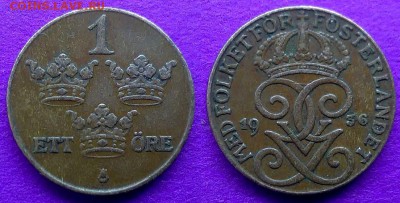 Швеция - 1 эре (бронза) 1936 года до 31.01 - швеция 1 эре бронза 1936 года