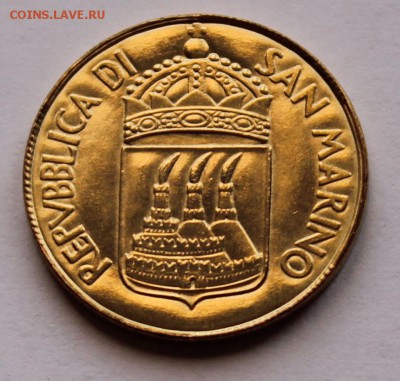 Сан Марино 20 лир 1973, тираж - 290 697 - 7