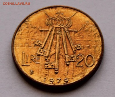 Сан Марино 20 лир 1979, тираж - 130 000. Ключи - 4