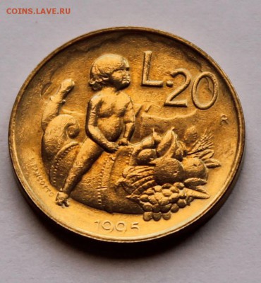 Сан Марино 20 лир 1995, тираж - 35 000 - 4