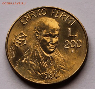 Сан Марино 200 лир 1984. Энрико Ферми. ТИРАЖ - 165 000 - 5